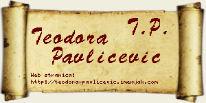 Teodora Pavličević vizit kartica